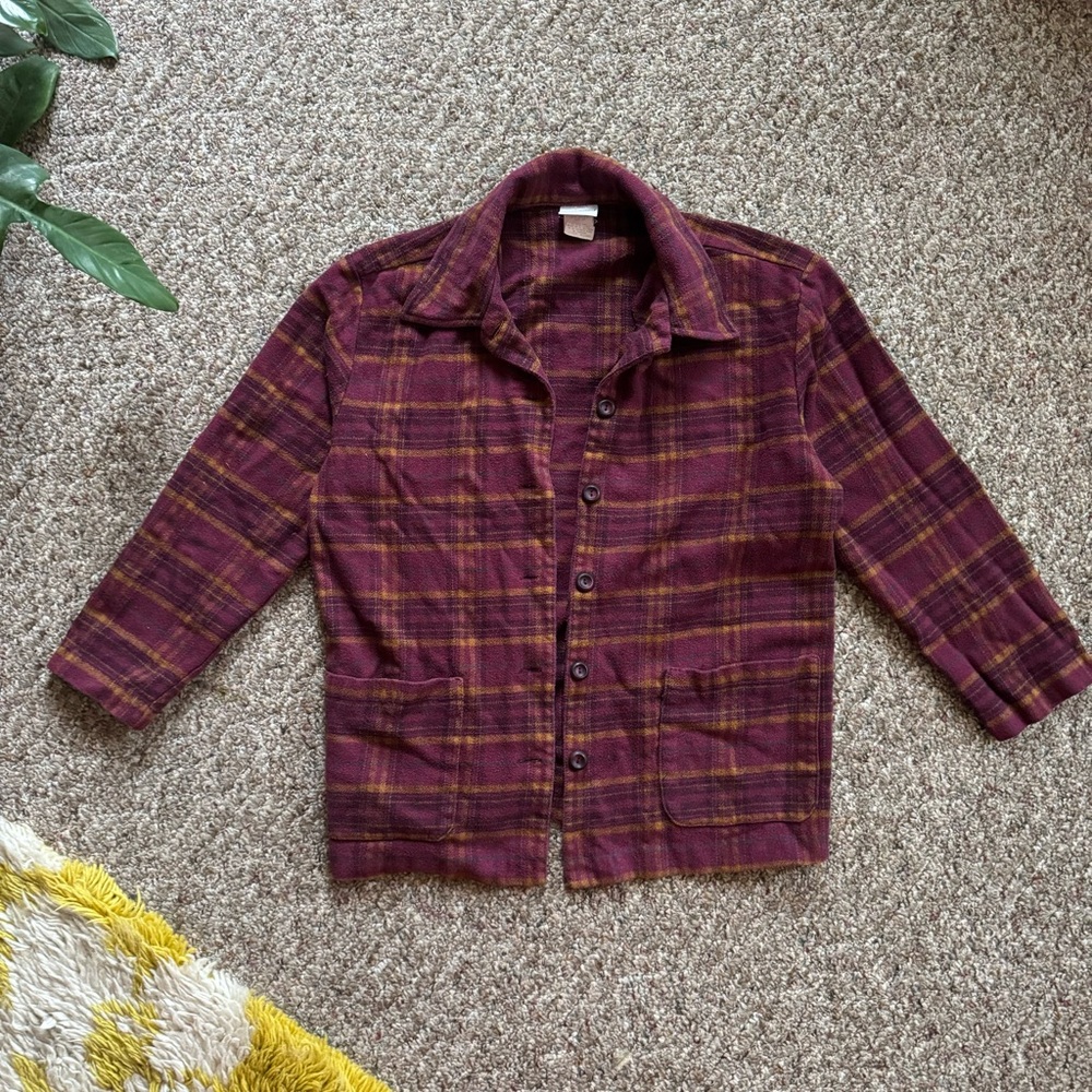 Women’s vintage plaid shirt jacket